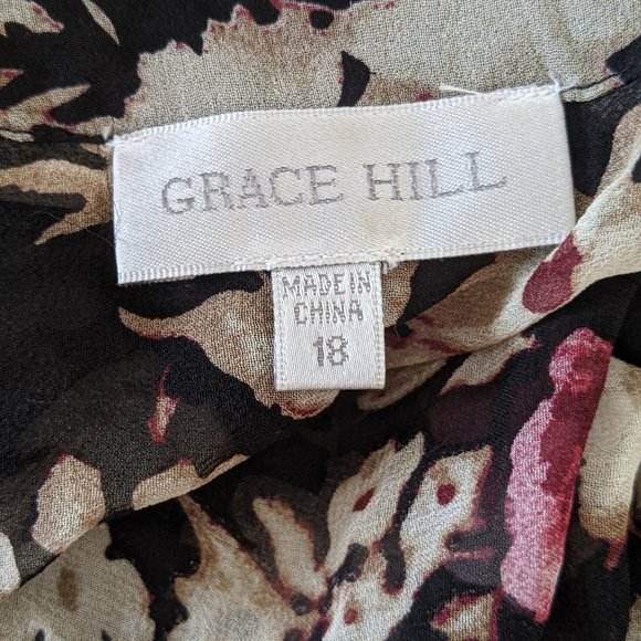 100% silk blouse sheer US 14 / XL - Picture 9 of 9